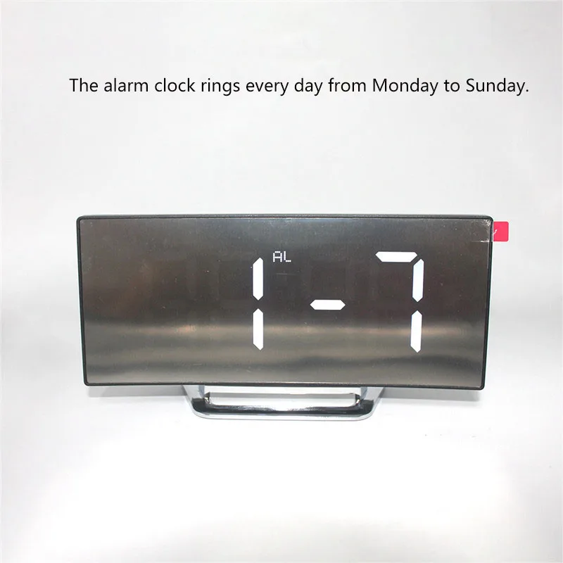 Цифровые часы-будильник для детей Спальня 7 дюймов изогнутый затемнения