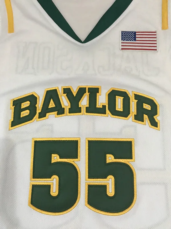 

#55 PIERRE JACKSON BAYLOR Retro Basketball Jersey Men's Stitched Custom Number Name Jerseys