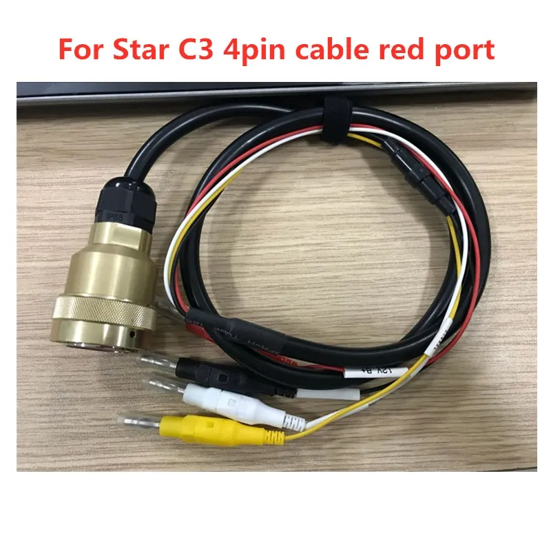 Для Benz 4Pin кабель для MB STAR C3 OBD2 кабели OBD II 4 Pin Тесты красный Порты и разъёмы