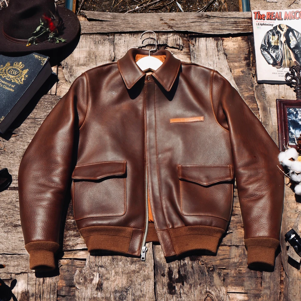 Men Troupe, Leather Leather Coat