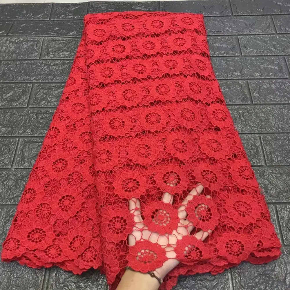 Зеленый Африканский шнур кружевная ткань высокое качество водорастворимый