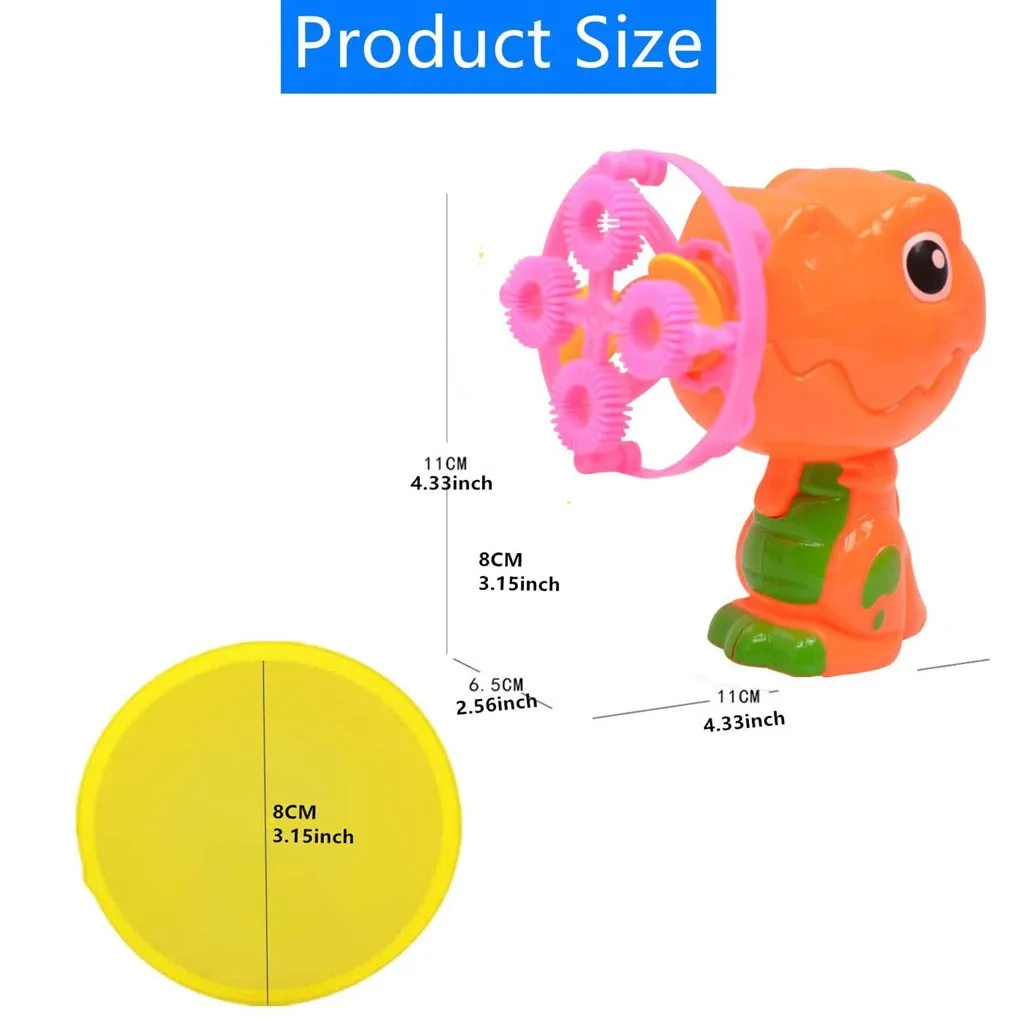 

Children Dinosaur Bubble Blower with 1 Bubble Solution Bubble Sets Toys 100ml toys for kids