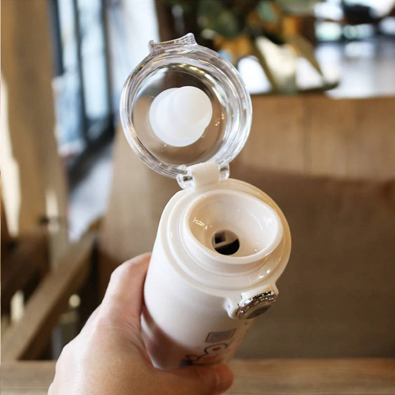 Термос вакуумный двухслойный с рисунком животных граффити | Дом и сад