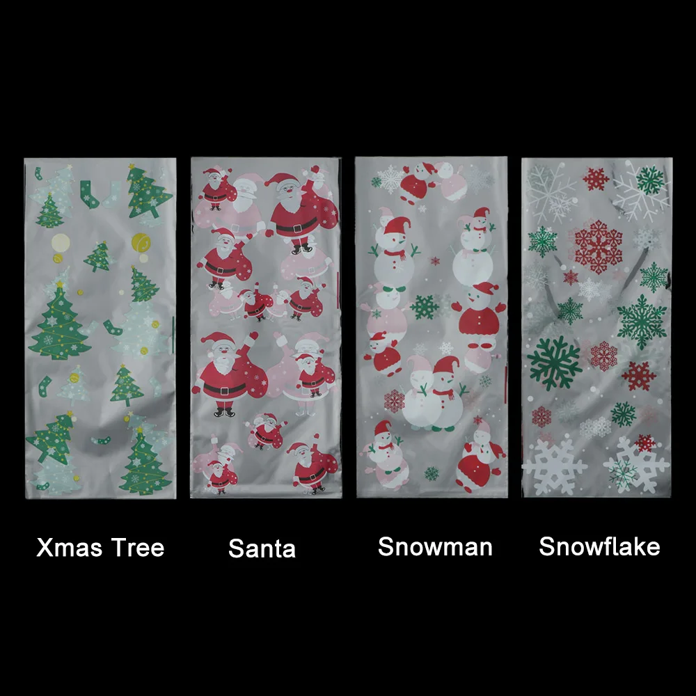 Новинка 50 шт./упак. рождественские Упаковочные пакеты для выпечки Мультяшные