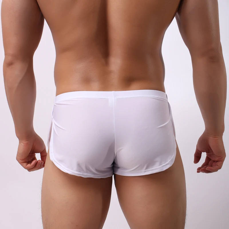 Шорты мужские из вискозы пикантные мягкие дышащие удобные Однотонные трусы с