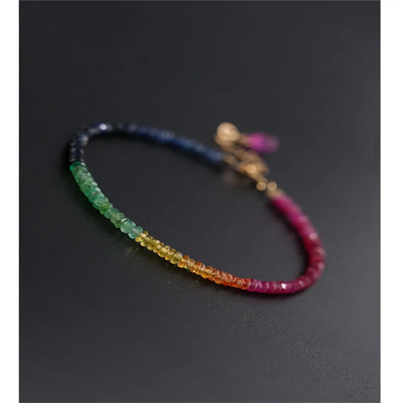 Ограненный Сапфировый Браслет DAIMI женский браслет с драгоценными камнями из