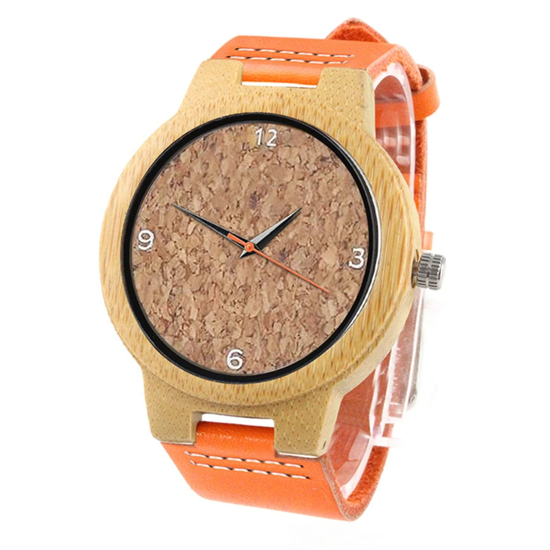 Дропшиппинг настраиваемые женские часы с гравировкой из пробкового циферблата