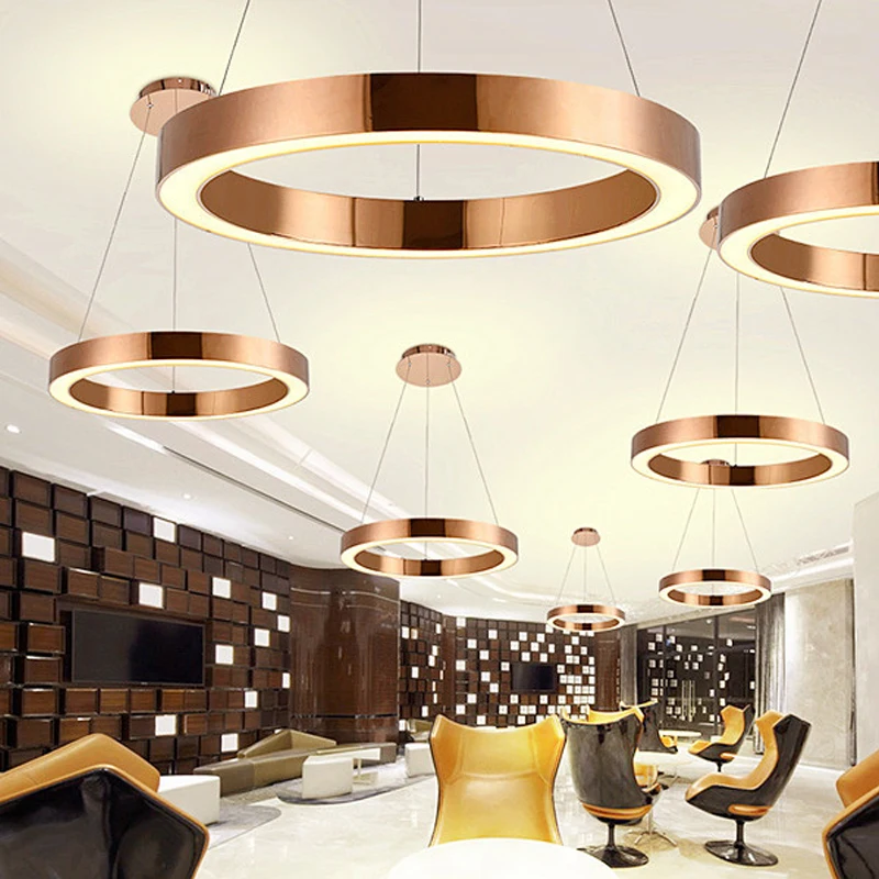 Люстра в итальянском стиле лампа для гостиничного проекта большая кольцевая
