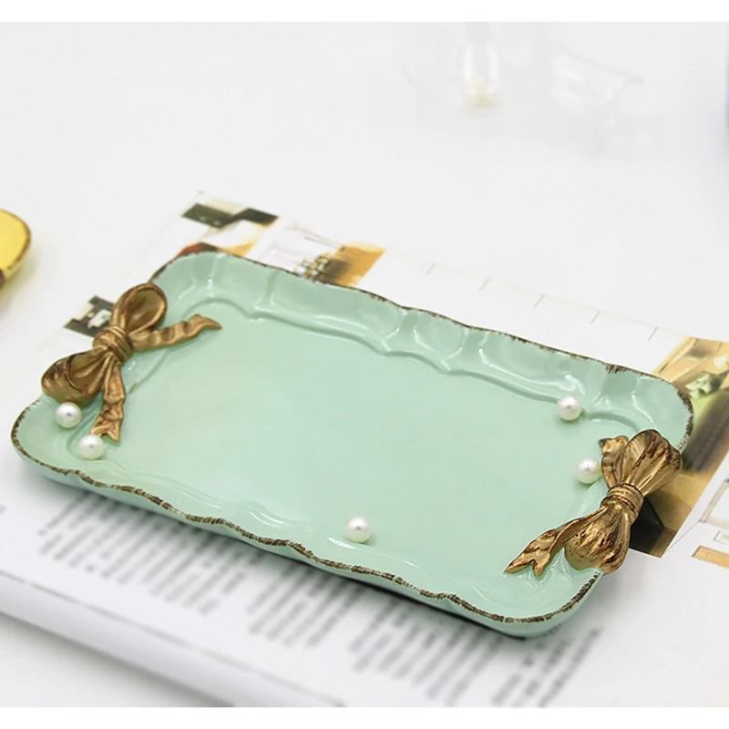 Европейский ретро лоток для хранения бантов украшение из смолы ювелирный