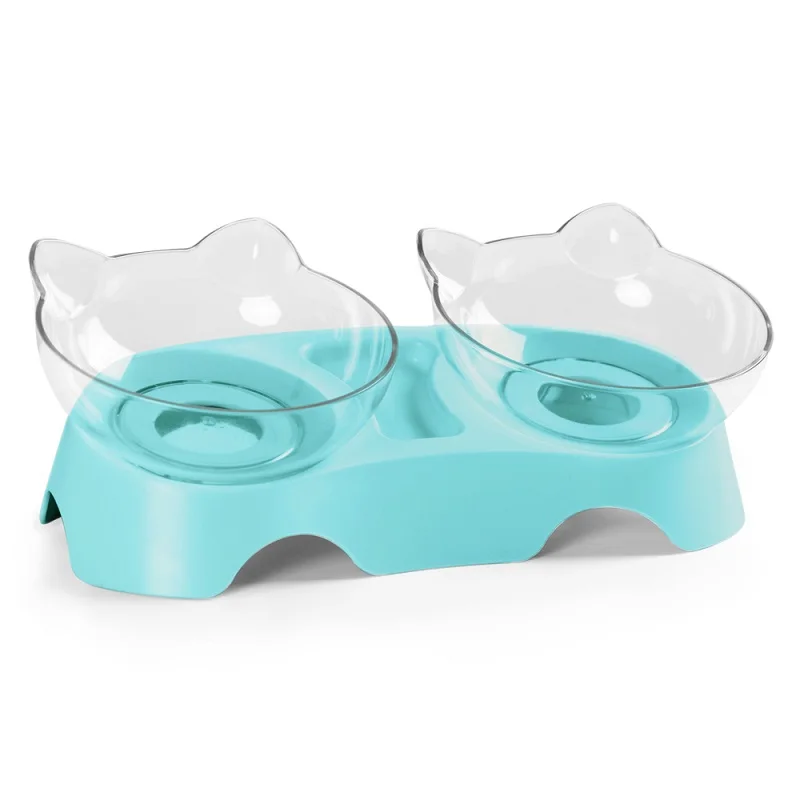 Миска для корма животных двойная миска кошек с приподнятой подставкой предметы