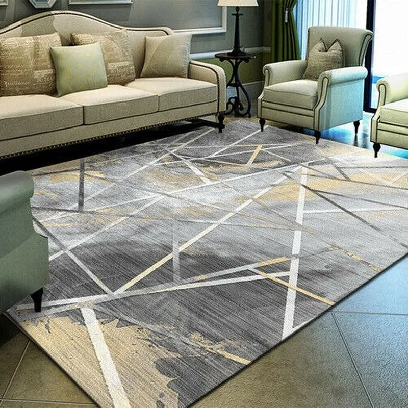 

New Living Room Bedroom Carpet Crawling Mat Nordic Minimalist Geometric Sofa Cushion Safe Home Non-slip Decorative Products