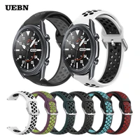 uebn sport silicone breathable strap for samsung galaxy watch 3 41 45mm wrist bracelet for s3 frontier replacement watchbands