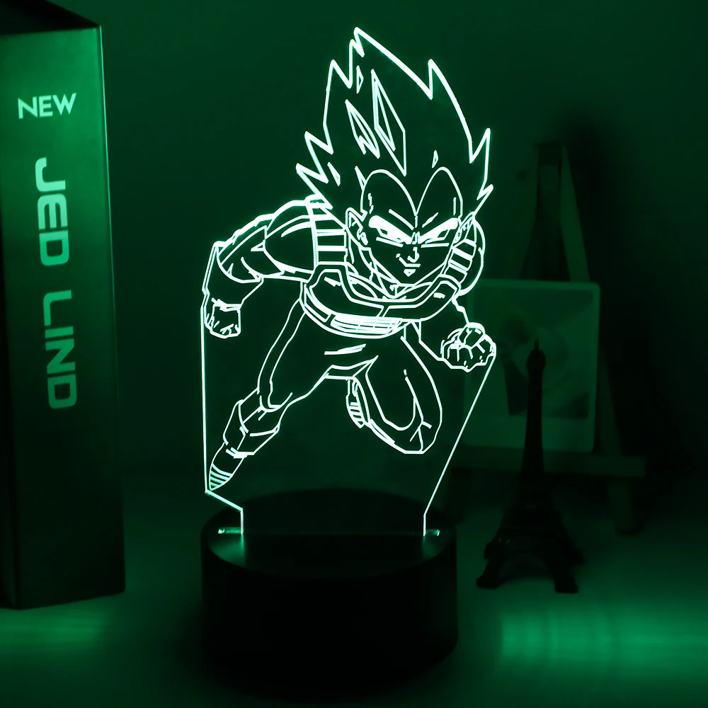 Акриловый светодиодный ночной Светильник Goku фигурка для детей декор спальни