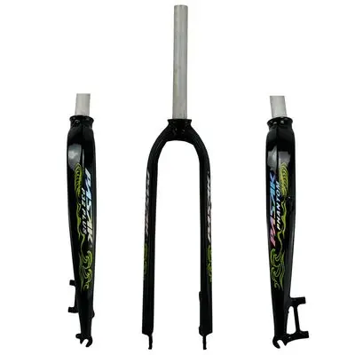 glossy black green Жесткая вилка PASAK для велосипеда 2" 27,5" 2" из алюминиевого сплава, для горного велосипеда, для шоссейного велосипеда, вилочный погрузчик, жесткая модель P32, дисковый тормоз, универсальный - Цвет: glossy black green