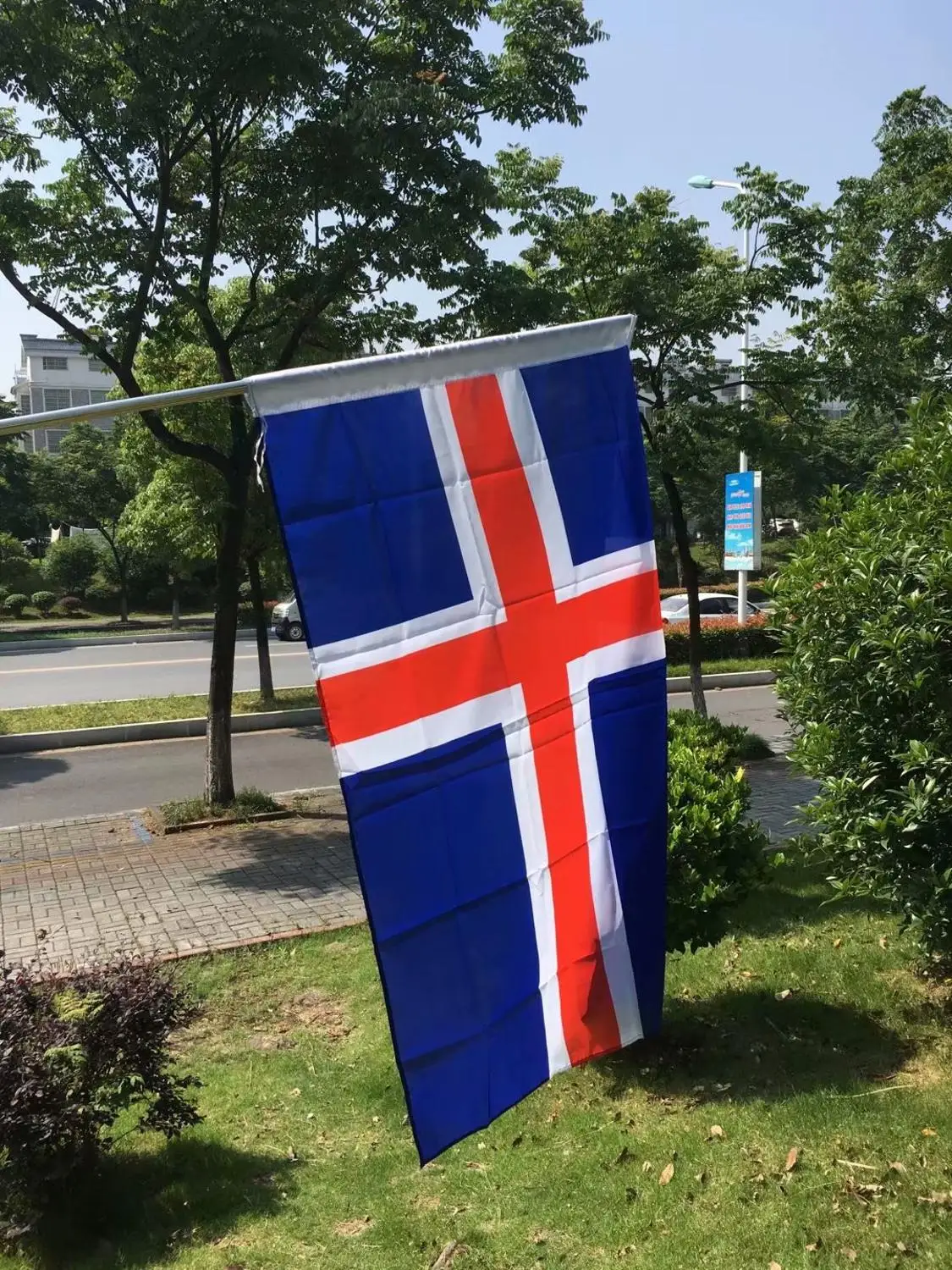 Бесплатная доставка флаги Исландии 90*150 см исландский полиэстер подвесной флаг