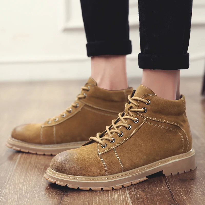 Классические мужские ботинки из натуральной кожи с перфорацией типа броги