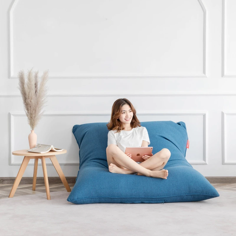 

120*150cm Linen Bean Bag Chair with Filling Stuffed Pouf Ottoman Beanbag Sofa Bed Puff Seat Futon Relax Lounge Furniture