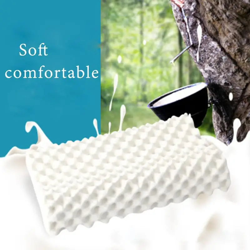 10 New Thailand Natural Latex Pillow Cervical Massage Core Protection Breathable kissen Almohada Soft