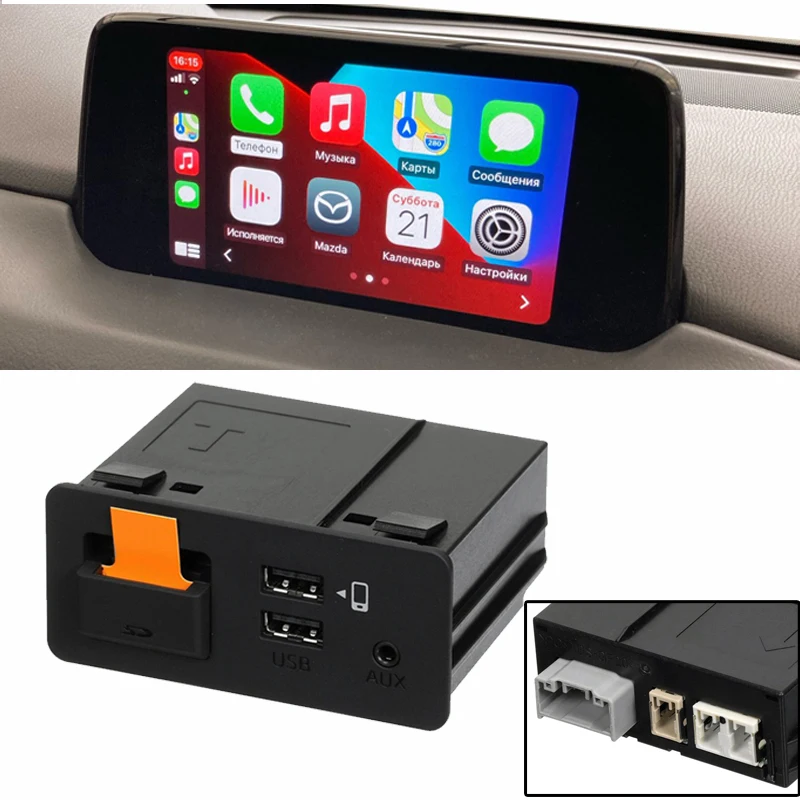 

Carplay compatible for Mazda 3/6/2/CX5/CX3/CX9 MX5 TK78-66-9U0C for Apple/Android carplay