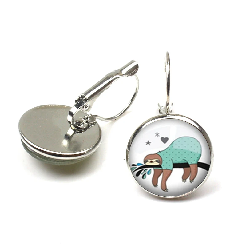 Модные серьги lazy glass cabochon красивые подвески для фотосъемки с купольным стеклом 1