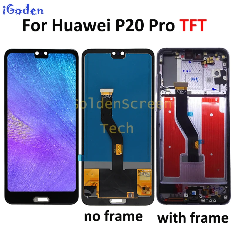 ЖК дисплей TFT для Huawei P20 Pro с сенсорным экраном и дигитайзером в сборе рамкой 6 1