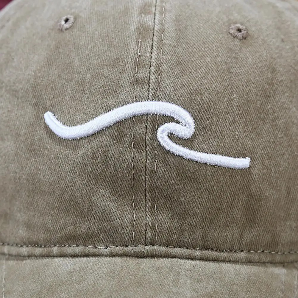 

2021 New Baseball Cap for Women and Men Fitted Hat Wave Embroidery Adjustable Durable Unisex Baseball Cap for Outdoor Activities