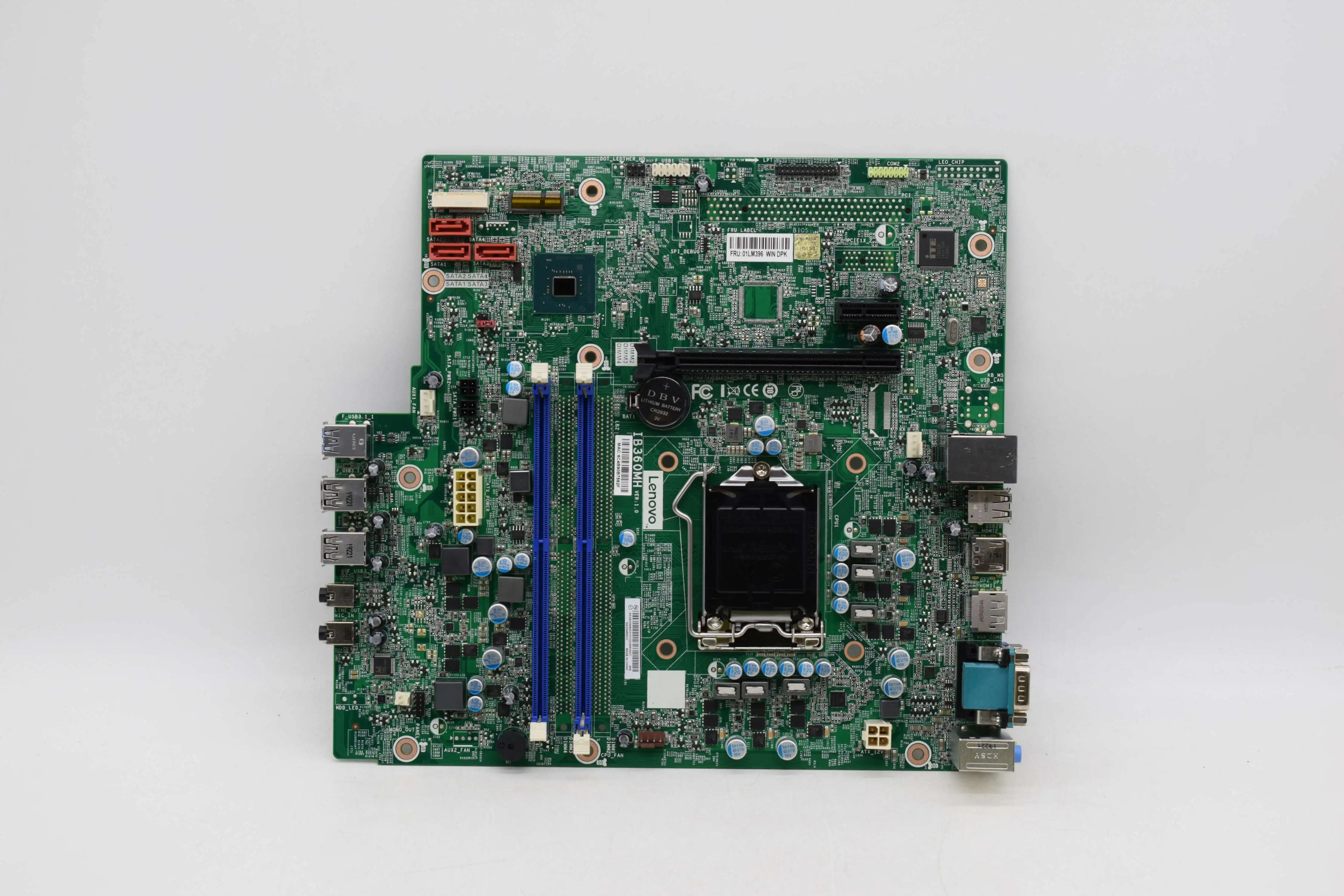 

01LM396 для настольной материнской платы Lenovo IB360MH B360 LGA1151 USB3.0 оригинальная б/у материнская плата 100% тест