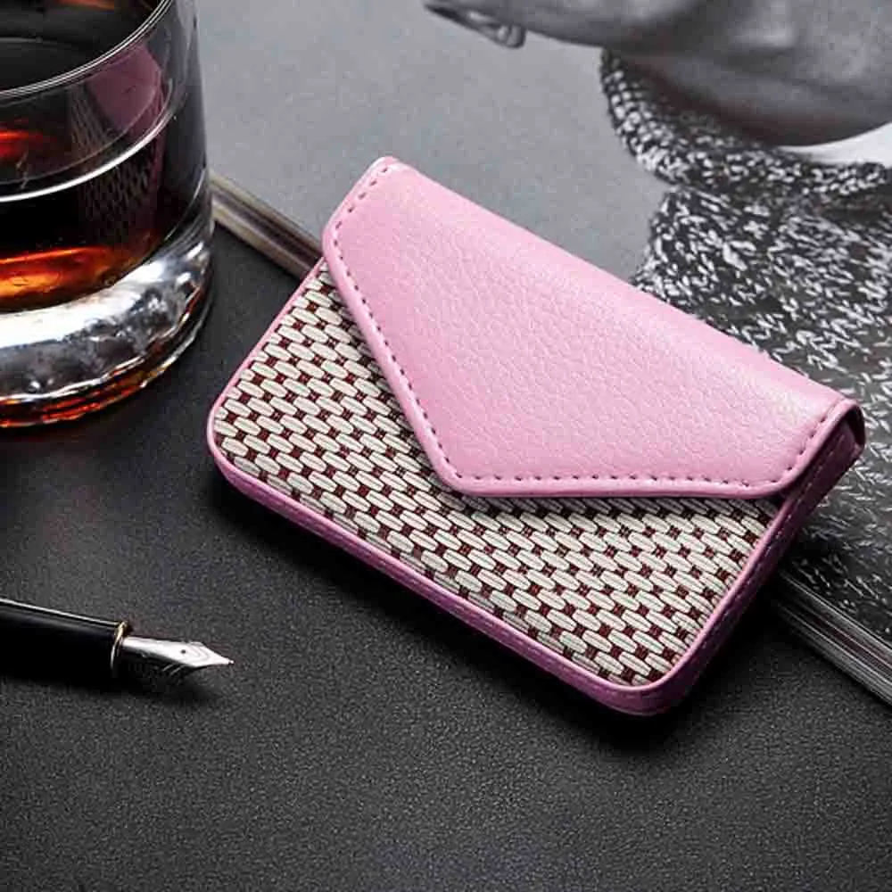 

Leather Business Name Card Holder Case Wallet Credit Book with Magnetic Shut