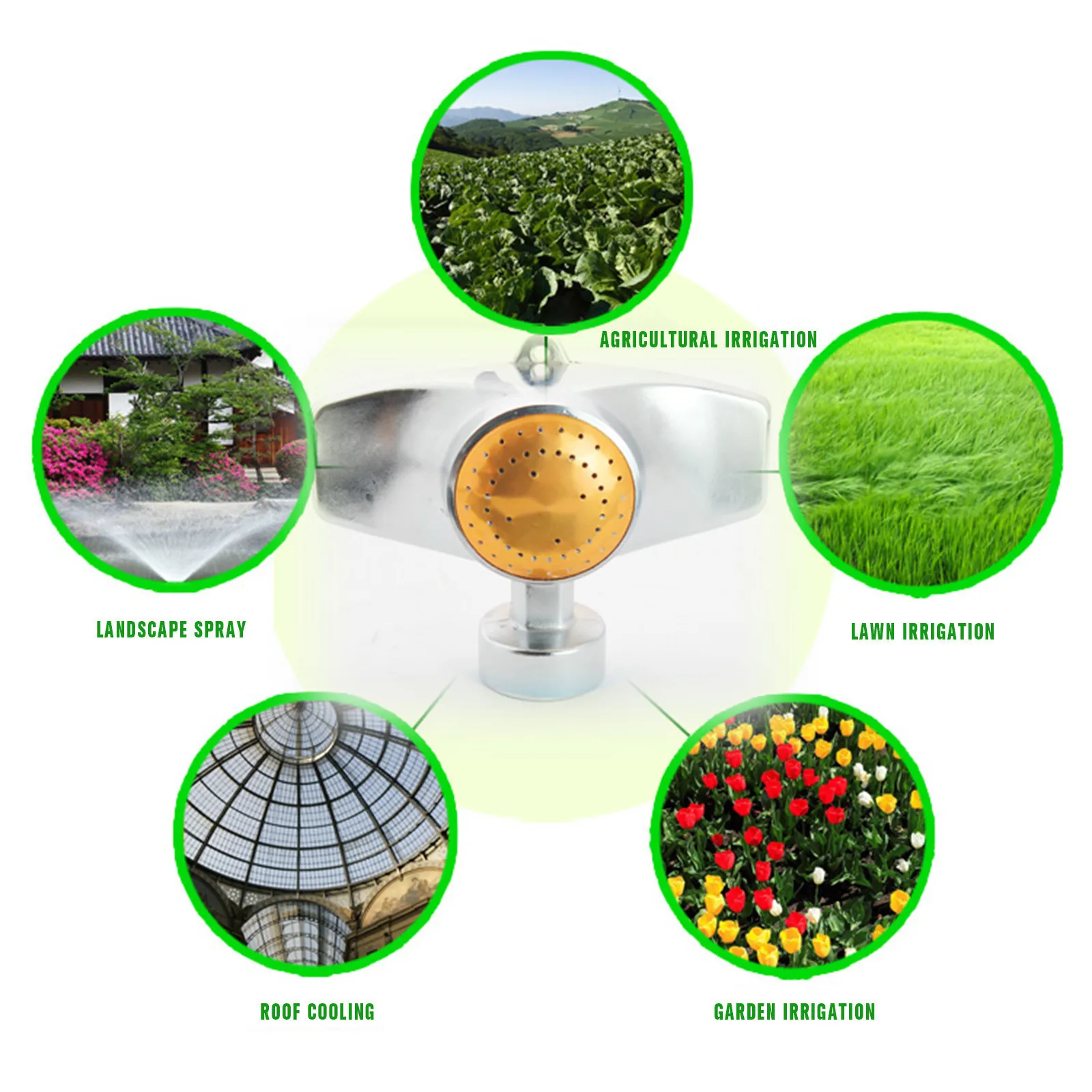 

Metal Spots Sprinkler 360 Degree Square Circle Pattern Sprinkler Gentle Water