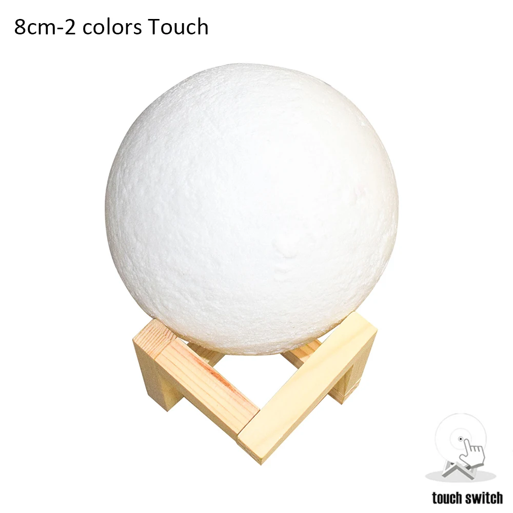 Luna лампа Ночной светильник 3D принт лунный светодиодный с регулируемой яркостью