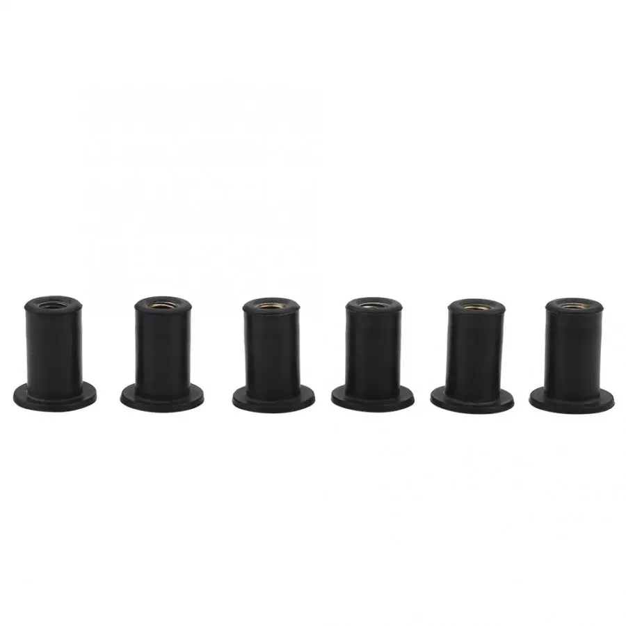 6 pcs M2025 M5 Durable Rubber Universal Motorcycle Well Nut Bolt Kit Hardware Windshield Bolts for Kayak Canoe Boats Accessory | Спорт и