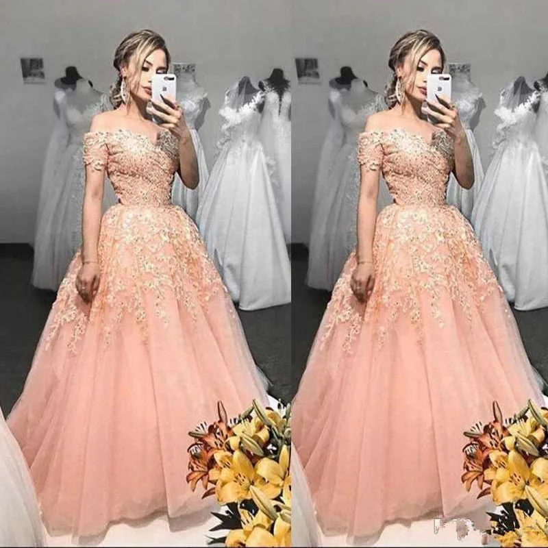 

Кружевное платье Quinceanera, милое вечернее платье с открытыми плечами и рукавами с аппликацией, расшитое бисером, для выпускного вечера, 16 лет
