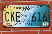 hot american car number usa license plate garage plaque metal tin sign bar decoration vintage home decor 15x30cm