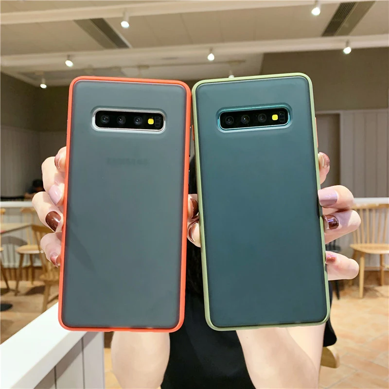 Прозрачный чехол для Samsung Galaxy A71 матовый на весь корпус контрастных цветов A10 A20 A30