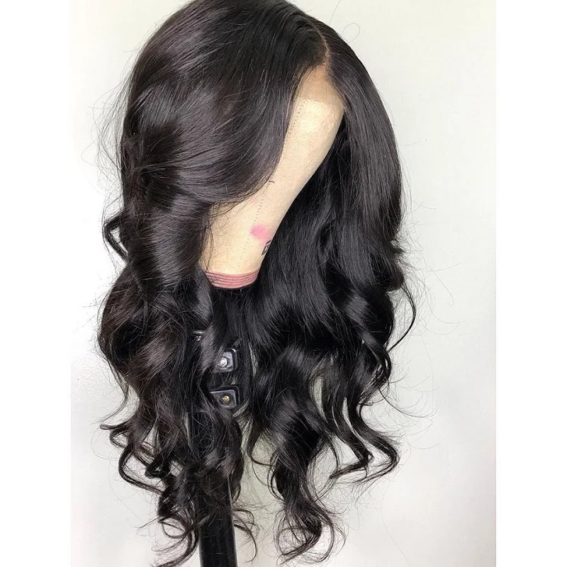 Парик на сетке с Т образной волной бразильские парики без повреждений из