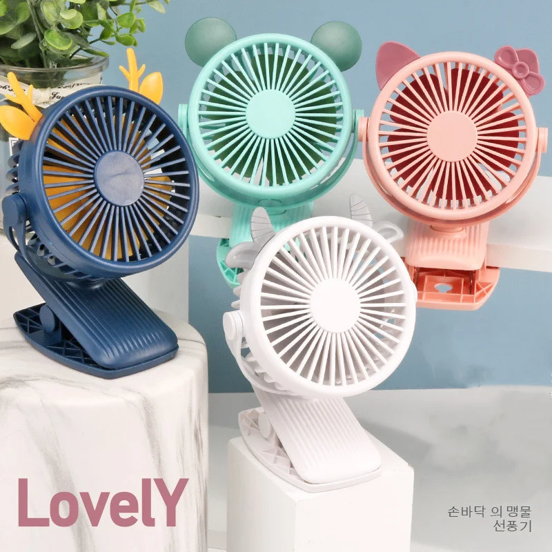 Mini With Clip Fan USB Charging Fruit Desktop Fan LED Lamp Portable 360 Degree Rotating USB Clip Small Fan usb air cooler rechargeable clip desktop table fan mini portable clamp fan 360 degree rotating ventilator with night light