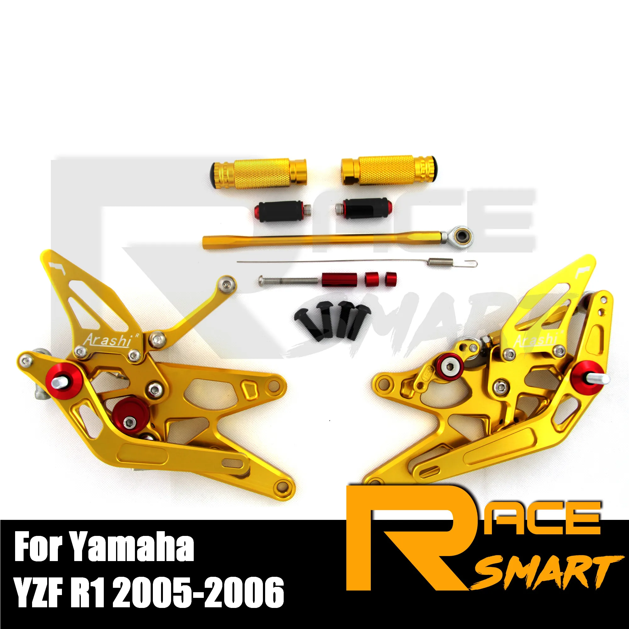 Для YAMAHA YZF R1 2005 2006 YZF-R CNC регулируемые Задние подножки педали аксессуары для