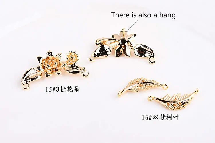 Медное покрытие из натурального золота нежные цветы ручной работы листья