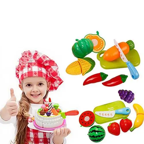 Кухонный пластиковый фруктовый Овощной пищевой набор для ролевых игр | Игрушки и