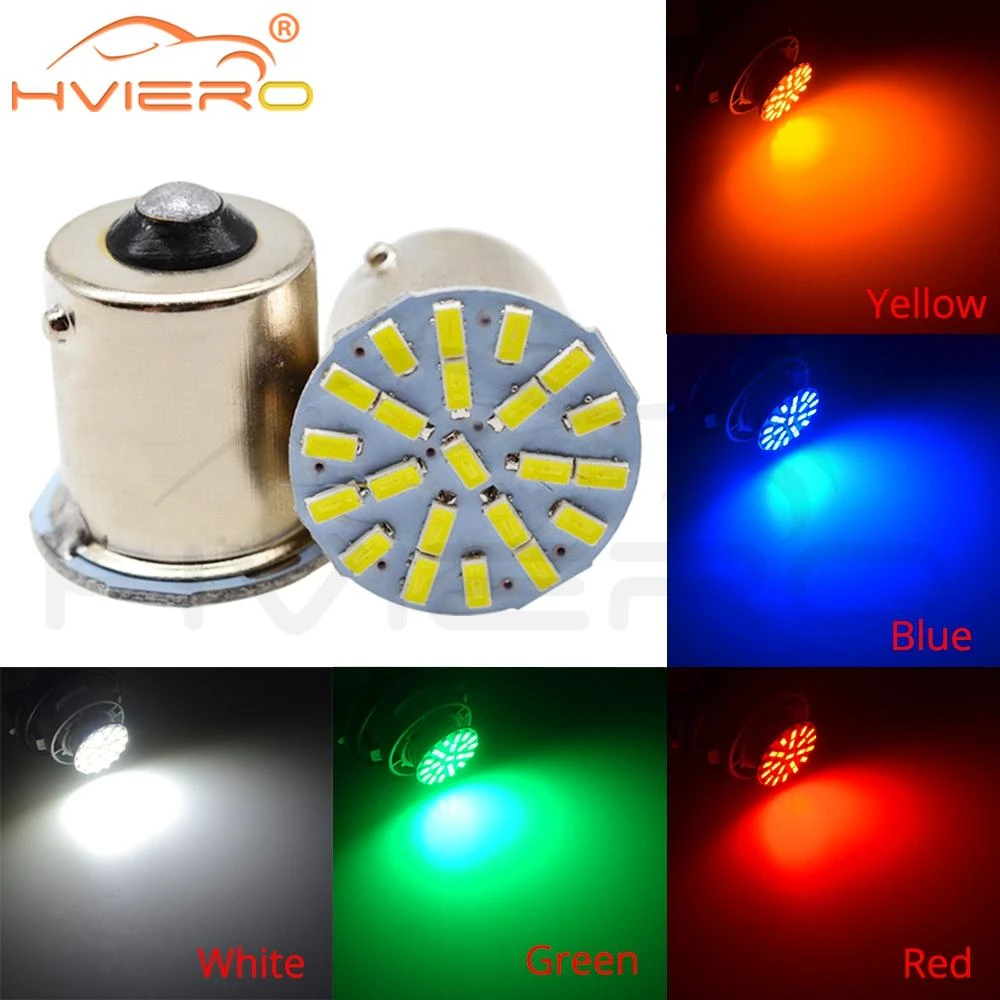 2X 1157 BAY15D 1156 BA15S 22SMD Белый Автомобильный светодиодный светильник с поворотом