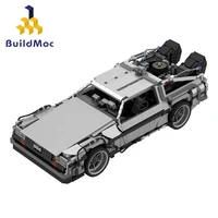 moc 42632 model car toy delorean for movie back to the future part metal alloy toy car for kids boyfriend gift