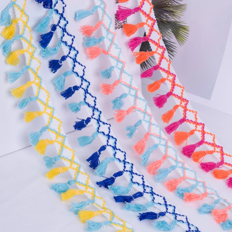 1 ярд кисточки бахрома отделка Ткань кружевная с кисточками для штор Украшение DIY
