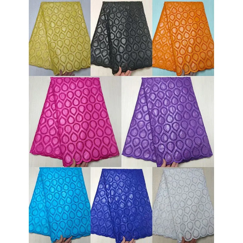 

Satin Fabric Cotton Fabric Bazin Riche Lace pure color design hollowed out water-drops pattern women dresses Lace Fabric