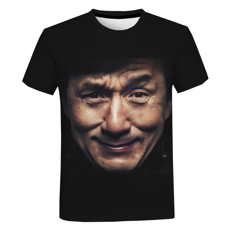 

Summer Men's 3D Printed T-Shirt Oversized Round Neck Chinese Kung Fu Chen Long Alternative POLO Shirt Street Hip Hop Sports Top