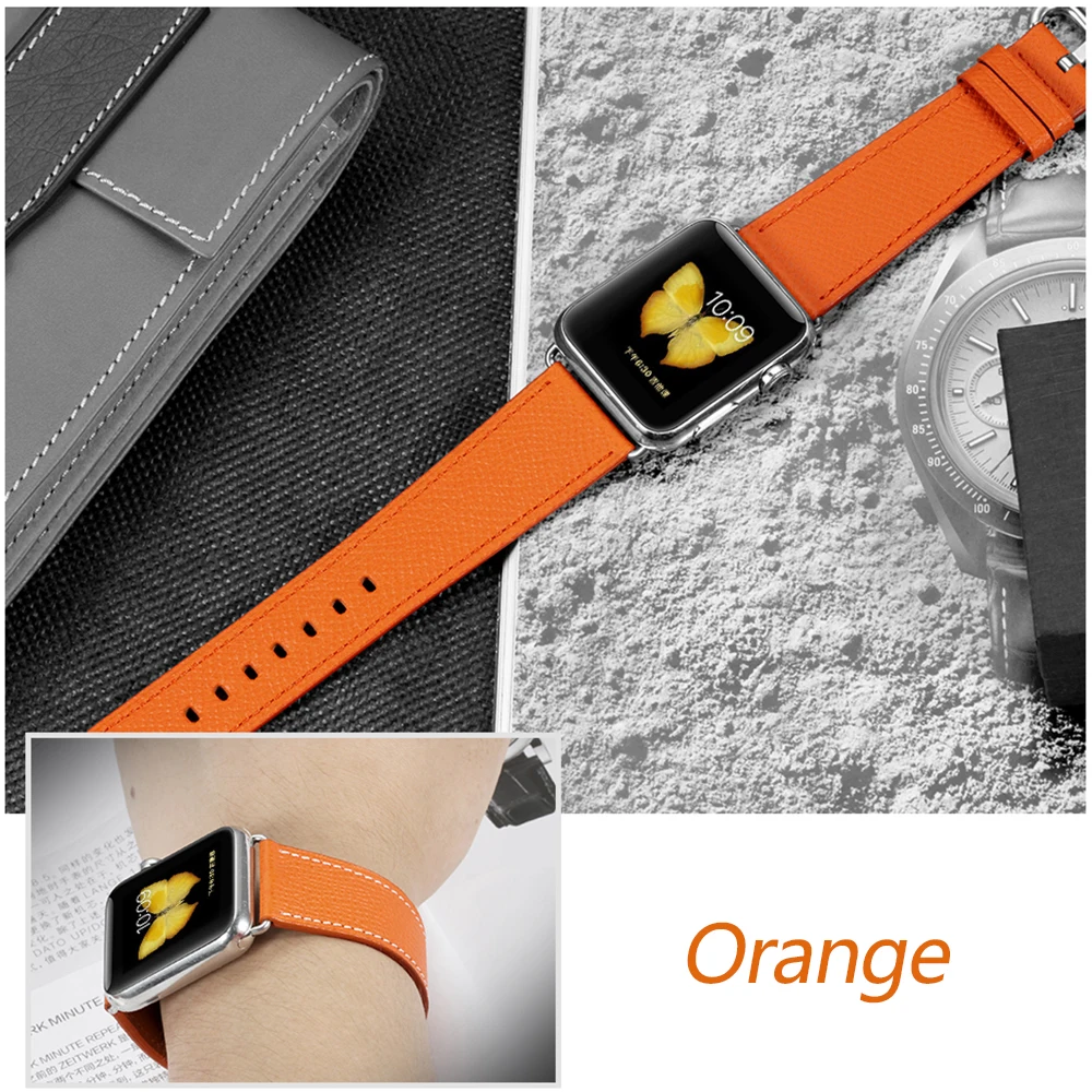 iStrap Genuine Leather Vintage Loop Strap for Apple Watch Band Iwatch 3/2/1 Replacement Bracelet