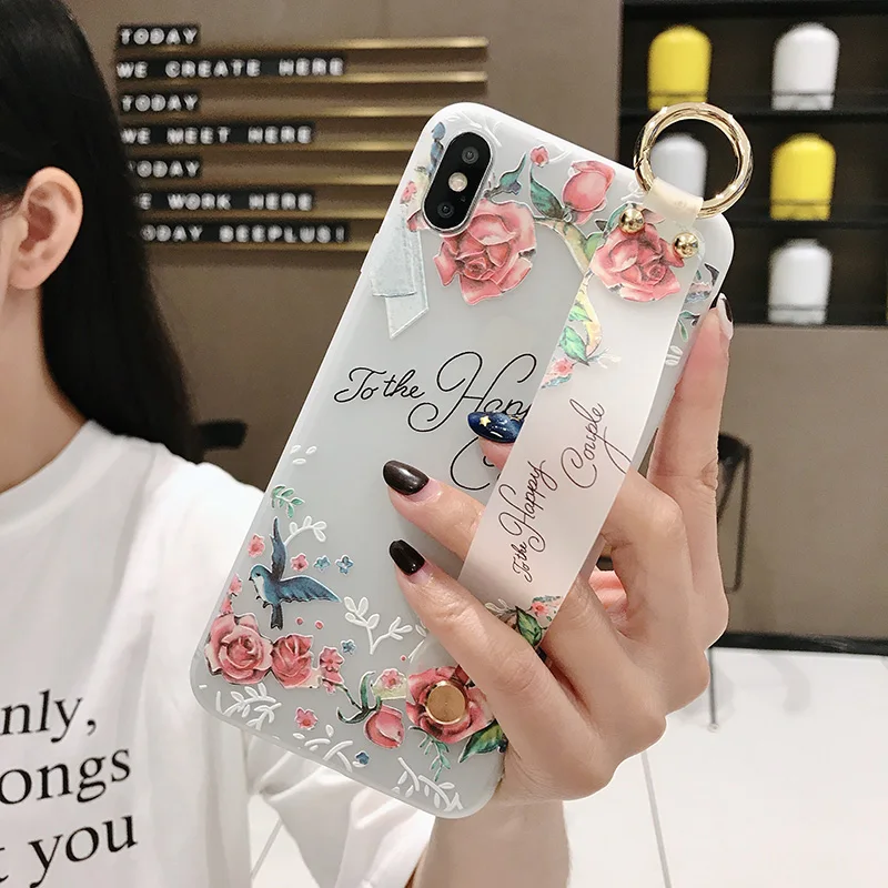 Чехол-накладка с ремешком на запястье для Samsung Galaxy S20 Note 8 9 10 S8 S9 S10 Plus | Мобильные