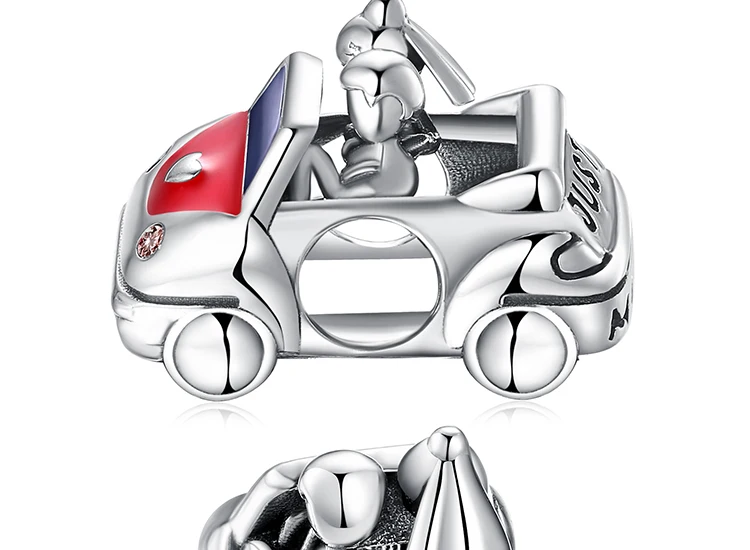 JewelryPalace ЛЮБОВЬ автомобиль красной эмалью 925 пробы серебряные бусины Браслеты подарки для Для женщин Юбилей подарки Модные украшения