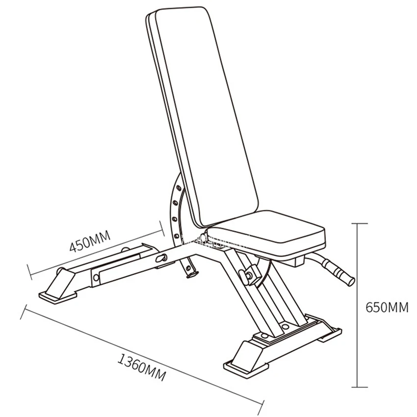

TT1001 Multifunctional Adjustable Dumbbell Fly Flat Stool Crunch Bench Folding Sit-Up Abdominal Supine Board Ab Fitness Chair