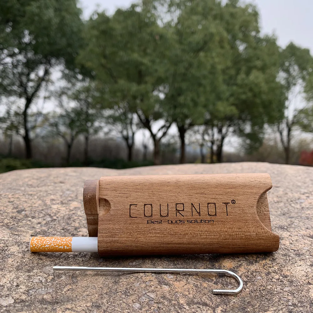 COURNOT Rose Wood Dugout Digger One Hitter Pipe из натурального дерева коробка для хранения с