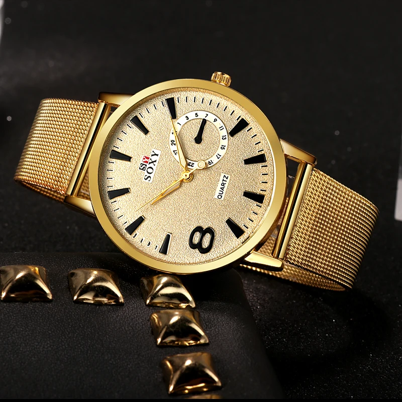 Женские часы SOXY роскошные модные повседневные кварцевые из нержавеющей стали